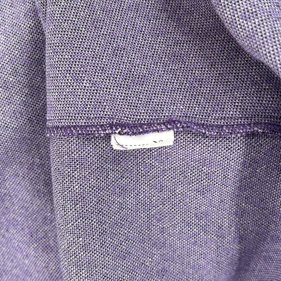 ZARA Jacquard Long Sleeve Cut Out Open Back Mini Dress Womens Small Purple Heart - Picture 13 of 16